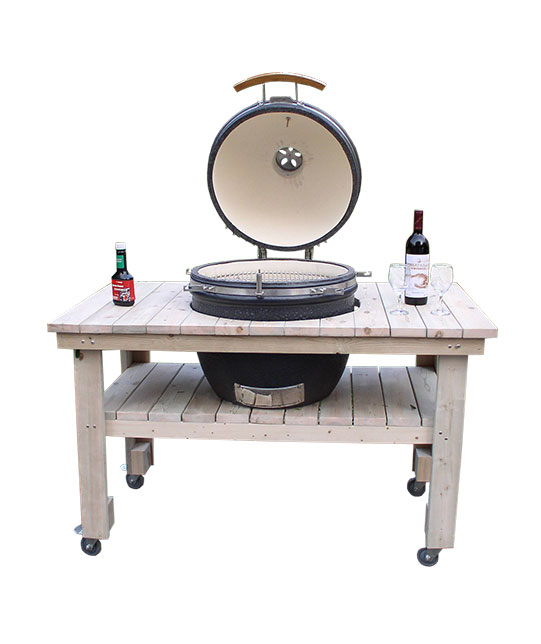 KAMADO WITH WOOD TABLE